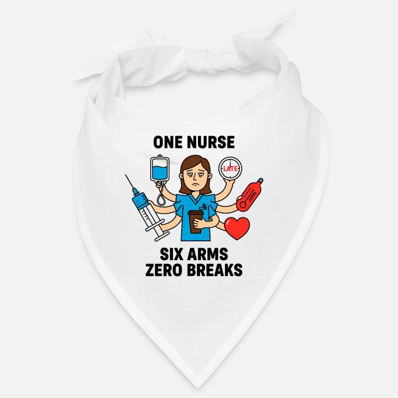 Überfordertes Multitasking-Chaos der Krankenschwester - Bandana - Weiß