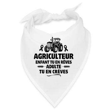 Landwirt, Züchter, Vieh, Landwirtschaft - Bandana - Weiß - Vorne