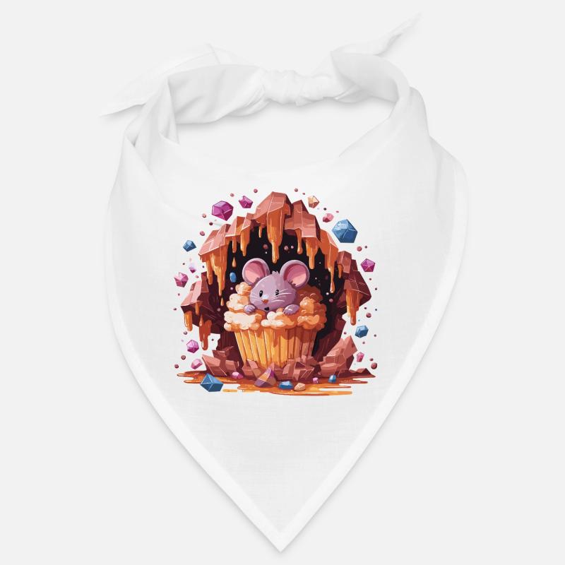 Souris dans un cupcake en cristal Bandana