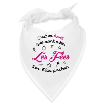 April-Geburtstag – Die Feen scheißen nicht! - Bandana - Weiß - Vorne