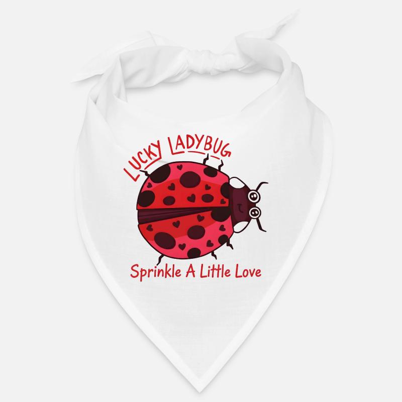 Ladybug chanceux : Ladybug mignonne avec des cœurs Bandana