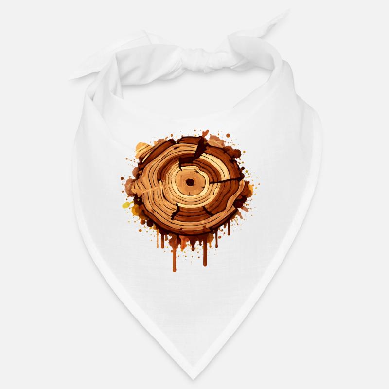 Tree Slice in Graffiti Style with Splashes of Paint Bandana