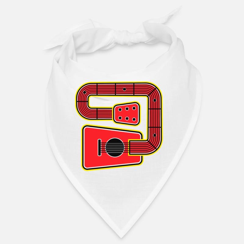 Rote Abstract Shape Gitarre Bandana
