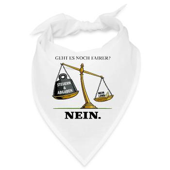 Geht es noch fairer - Bandana - Weiß - Vorne