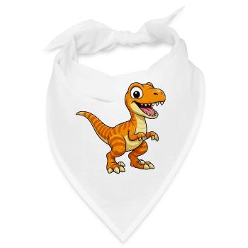 Dino Velociraptor Dinosaurier - Bandana - Weiß - Vorne
