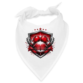 boxhandschuhe-wappen - Bandana - Weiß - Vorne
