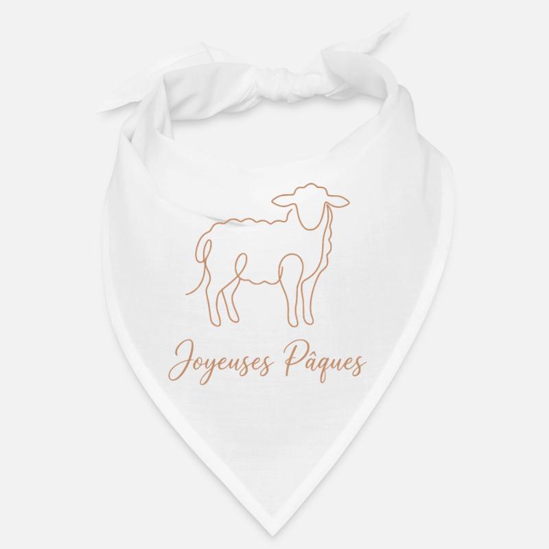 Joyeuses Pâques , Süßes Lämmchen Oster Shirt, Bag Bandana