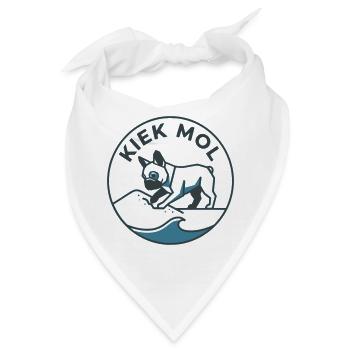 französische bulldogge kiek mol plattdeutsch meer - Bandana - Weiß - Vorne