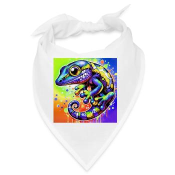 Gecko - Bandana - Weiß - Vorne