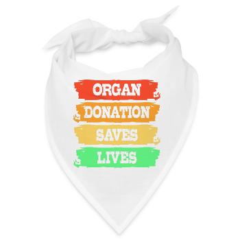 Leber Organspender Leberspende Organ Spender - Bandana - Weiß - Vorne