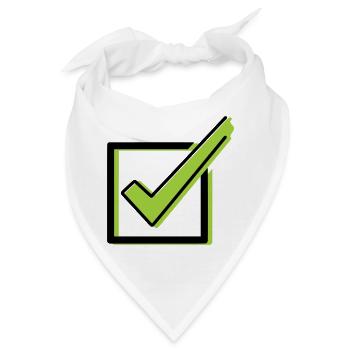 Häkchen Checkliste Box Comic - Bandana - Weiß - Vorne