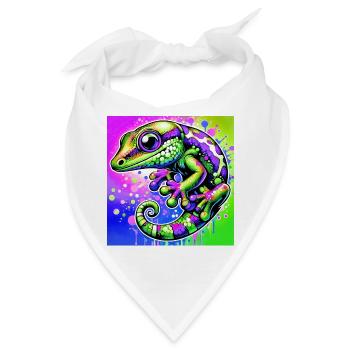 Gecko - Bandana - Weiß - Vorne