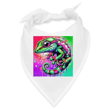Gecko - Bandana - Weiß - Vorne