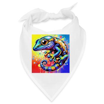 Gecko - Bandana - Weiß - Vorne