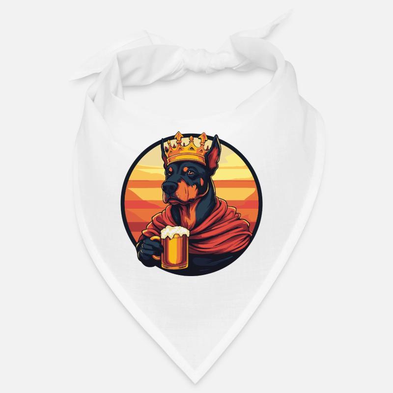 Doberman Dog Beer Funny Bandana