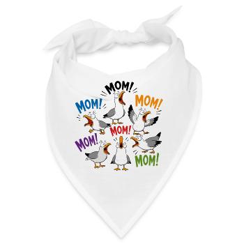 Mama! Lustiger Seagulls Streetwear-Stil - Bandana - Weiß - Vorne