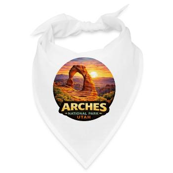 Arches Nationalpark Utah Delicate Arch  - Bandana - Weiß - Vorne