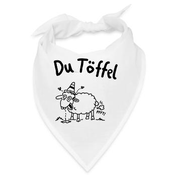 Du Töffel Moin Norddeutsch Tollpatsch - Bandana - Weiß - Vorne