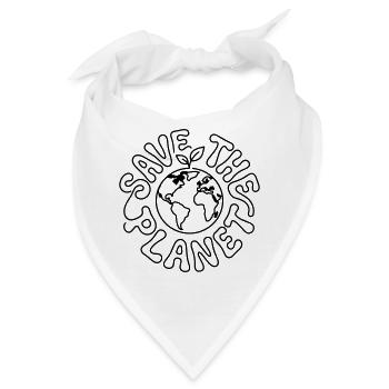 Rette den Planeten - Bandana - Weiß - Vorne
