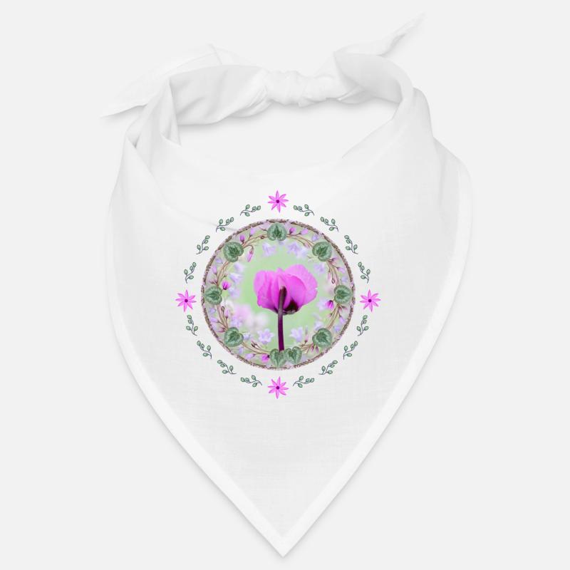 Pink Floral Motif, Pink Floral Pattern Bandana