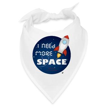 Weltraumrakete in einem blauen Kreis Abbildung - Bandana - Weiß - Vorne