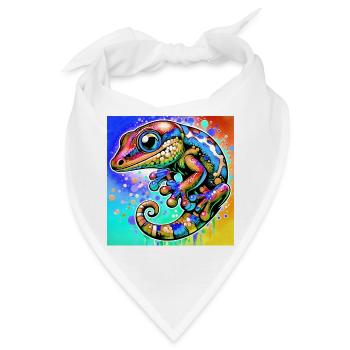 Gecko - Bandana - Weiß - Vorne