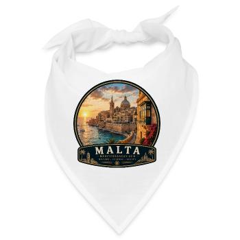 Malta Valletta Kolonialstil Urlaub Mittelmeer  - Bandana - Weiß - Vorne