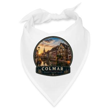 Colmar Frankreich Altstadt Fachwerkhäuser Urlaub - Bandana - Weiß - Vorne