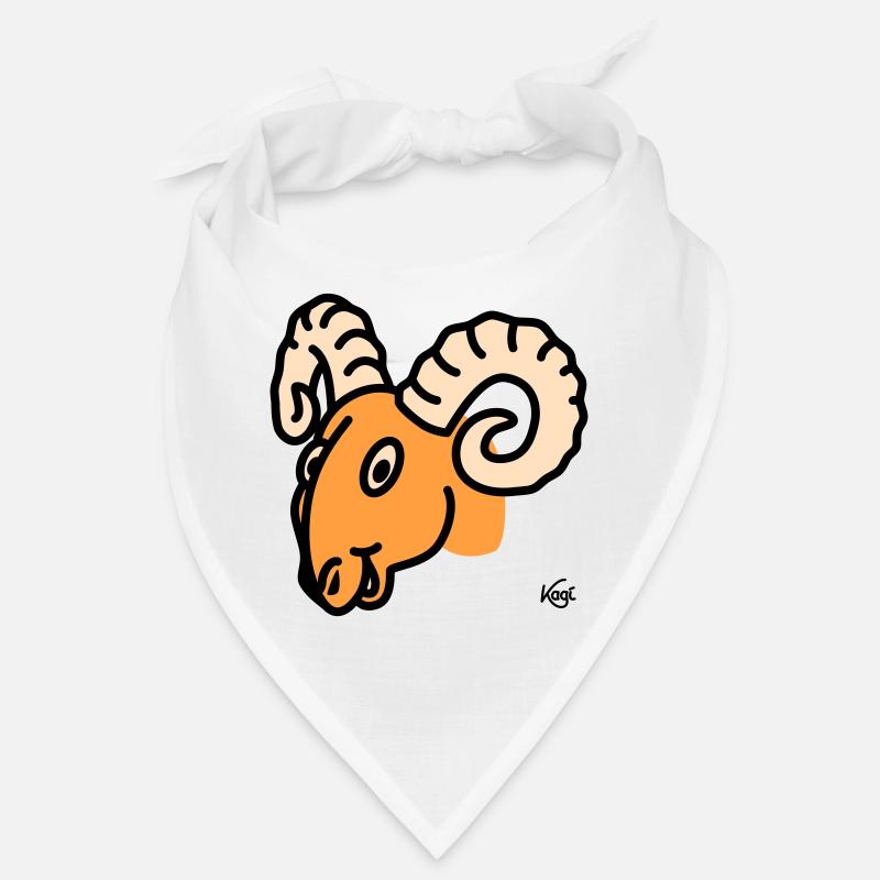 Widder groß - Bandana - Weiß