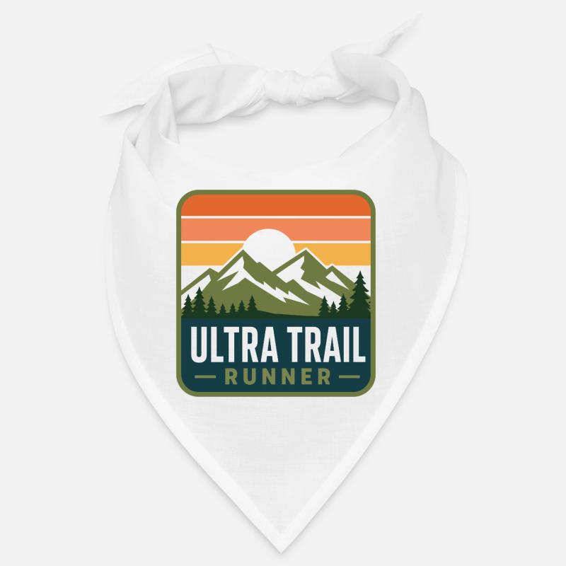 Ultra Trail Runner Retro Mountain Patch Bandana