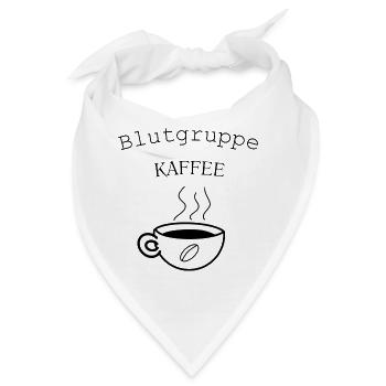Blutgruppe Kaffee 2 - Bandana - Weiß - Vorne