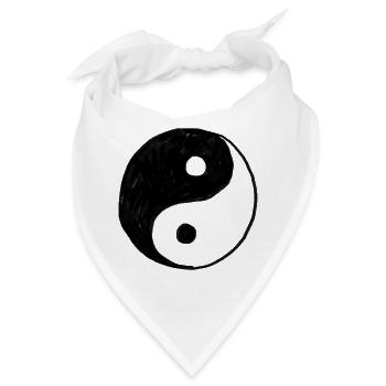Yin Yang Symbol Yoga Balance - Illustration - Bandana - Weiß - Vorne