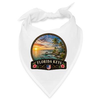 Florida Keys USA Urlaub Atlantik Meer - Bandana - Weiß - Vorne
