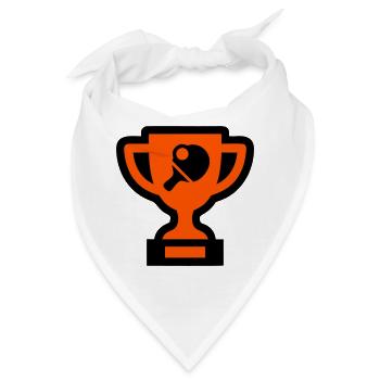 Tischtennis Pokal Tischtennisturnier Sieger - Bandana - Weiß - Vorne