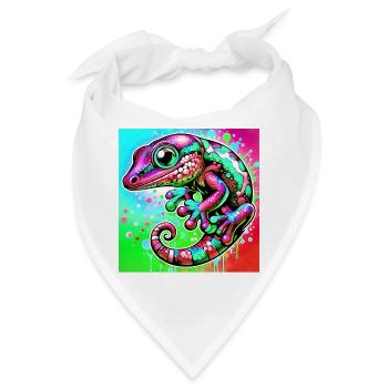 Gecko - Bandana - Weiß - Vorne