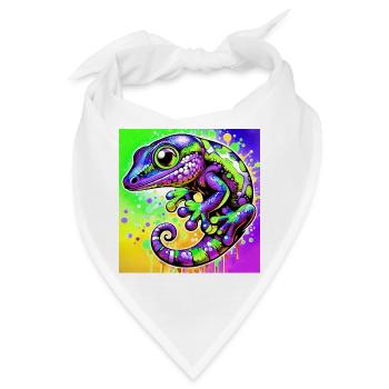 Gecko - Bandana - Weiß - Vorne