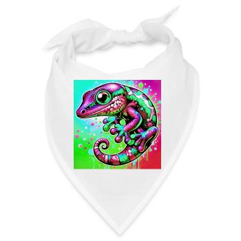 Gecko - Bandana - Weiß - Vorne