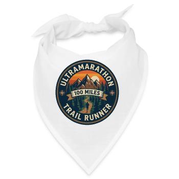 Ultramarathon 100 Meilen Trailrunner - Bandana - Weiß - Vorne