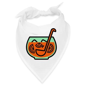 Bowle Punsch Sommergetränk Gartenparty JGA - Bandana - Weiß - Vorne