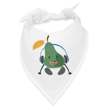 Obst Birne  - Bandana - Weiß - Vorne