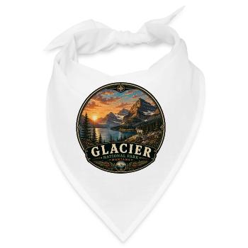 Gletscher Nationalpark Montana Natur Landschaft - Bandana - Weiß - Vorne