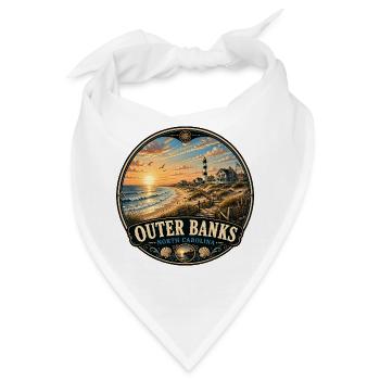Outer Banks North Carolina Strand Urlaub Sunset - Bandana - Weiß - Vorne