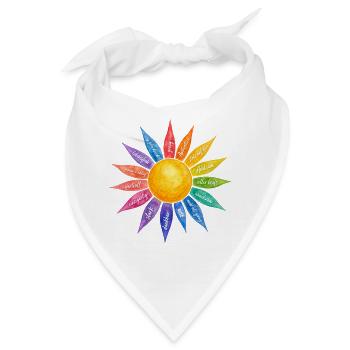 Achtsamkeit ich bin genung - Bandana - Weiß - Vorne