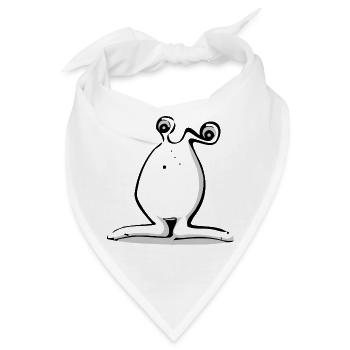 Lustiges Alien Monster - Bandana - Weiß - Vorne