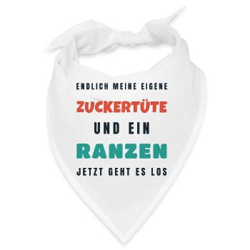 Endlich meine eigene Zuckertüte - Einschulung - Bandana - Weiß - Vorne