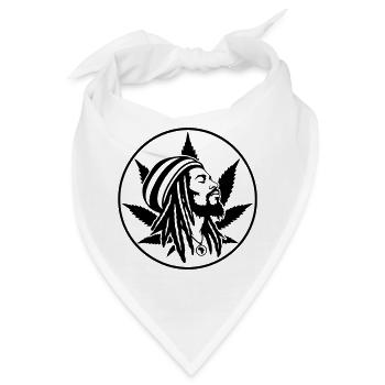 Rasta Cannabis - Bandana - Weiß - Vorne