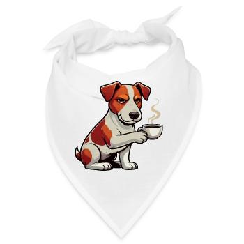 Jack Russel terrier Jack russel Besitzer Jacky - Bandana - Weiß - Vorne