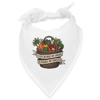 Garten Gemüse Gärtnerin Gärtner - Bandana - Weiß - Vorne