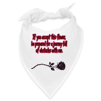Wenn du dieses Zitat der Blumen-Rose-Dunklen Romanze annimmst - Bandana - Weiß - Vorne