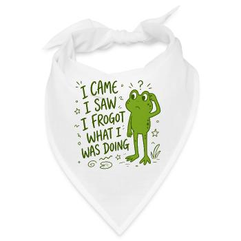 Frosch - I came I saw I frogot what i was doing - Bandana - Weiß - Vorne